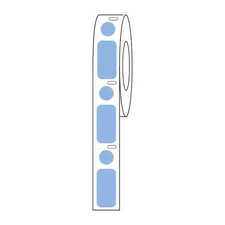 Globe Scientific LTC-24X13-95G Direct Thermal Label/Dot Combo Roll for for 1.5mL Tube, Cryo, Green, 13mm Width, 24mm Length and 9.5mm Dot, Pack of 500